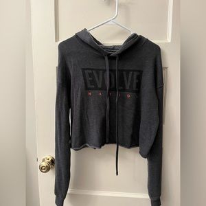 Cropped Gray Hoodie
